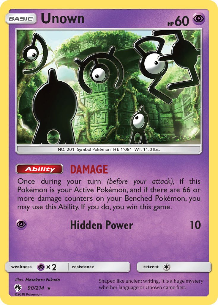 Unown (90) 90/214 - SM  Lost Thunder