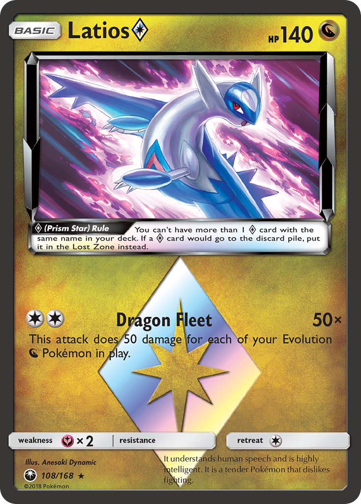 Latios Prism Star 108/168 - SM  Celestial Storm Holofoil