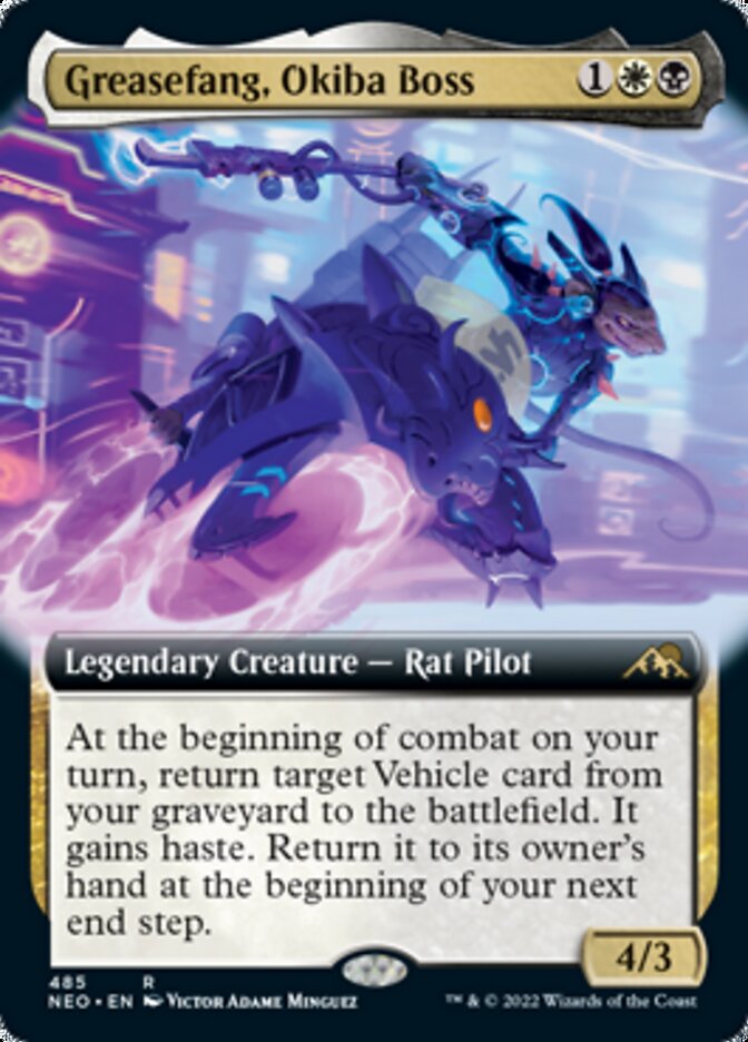 Greasefang, Okiba Boss (Extended Art) (NEO-485) - Kamigawa: Neon Dynasty: (Extended Art)