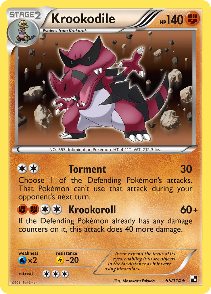 Krookodile 65/114 - Black and White Holofoil