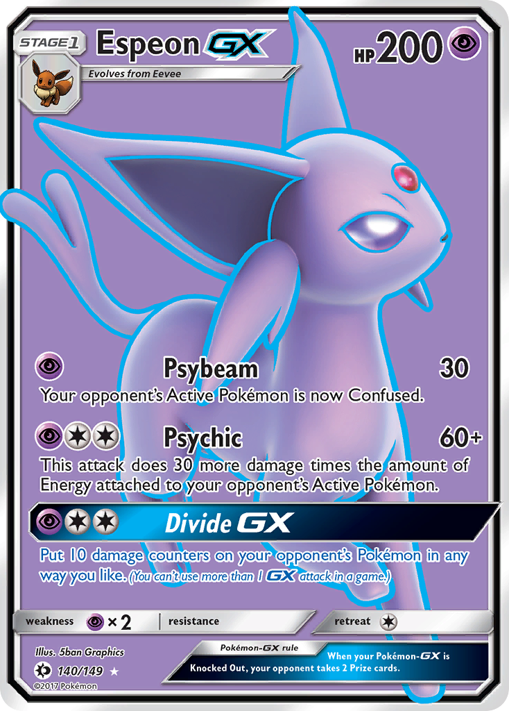 Espeon GX (Full Art) 140/149 - SM Base Set Holofoil