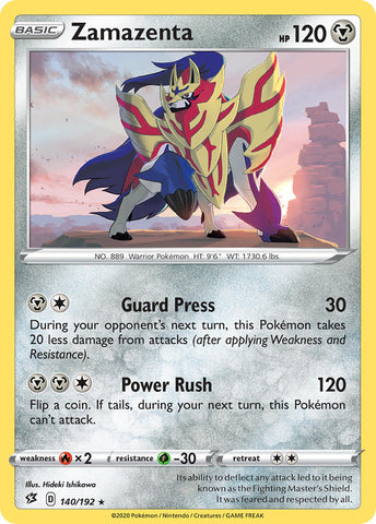 Zamazenta - 140/192 (Cracked Ice Holo) - Deck Exclusives Holofoil