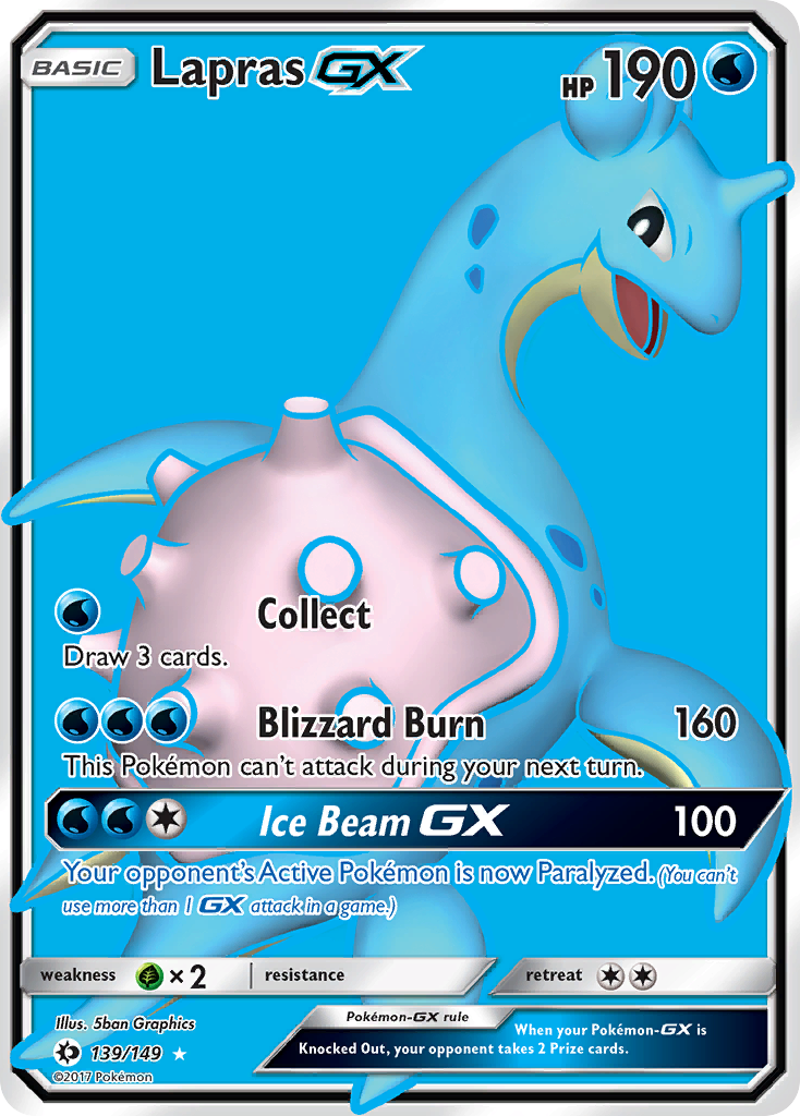 Lapras GX (Full Art) 139/149 - SM Base Set Holofoil
