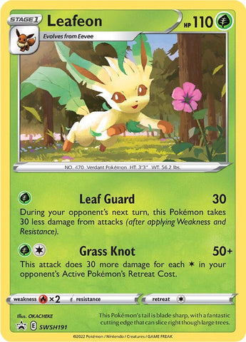 Leafeon - SWSH191 SWSH191/307 - SWSH Sword & Shield Promo Cards Holofoil