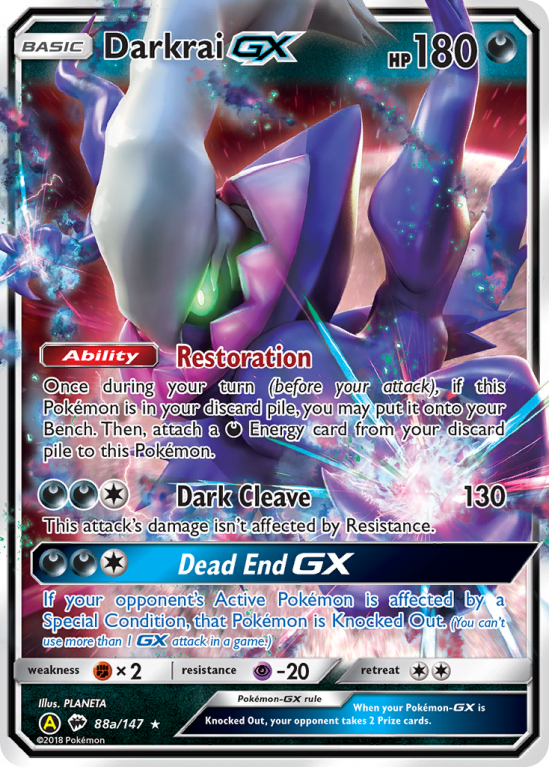 Darkrai GX - 88a/147 88a/147 - Alternate Art Promos Holofoil