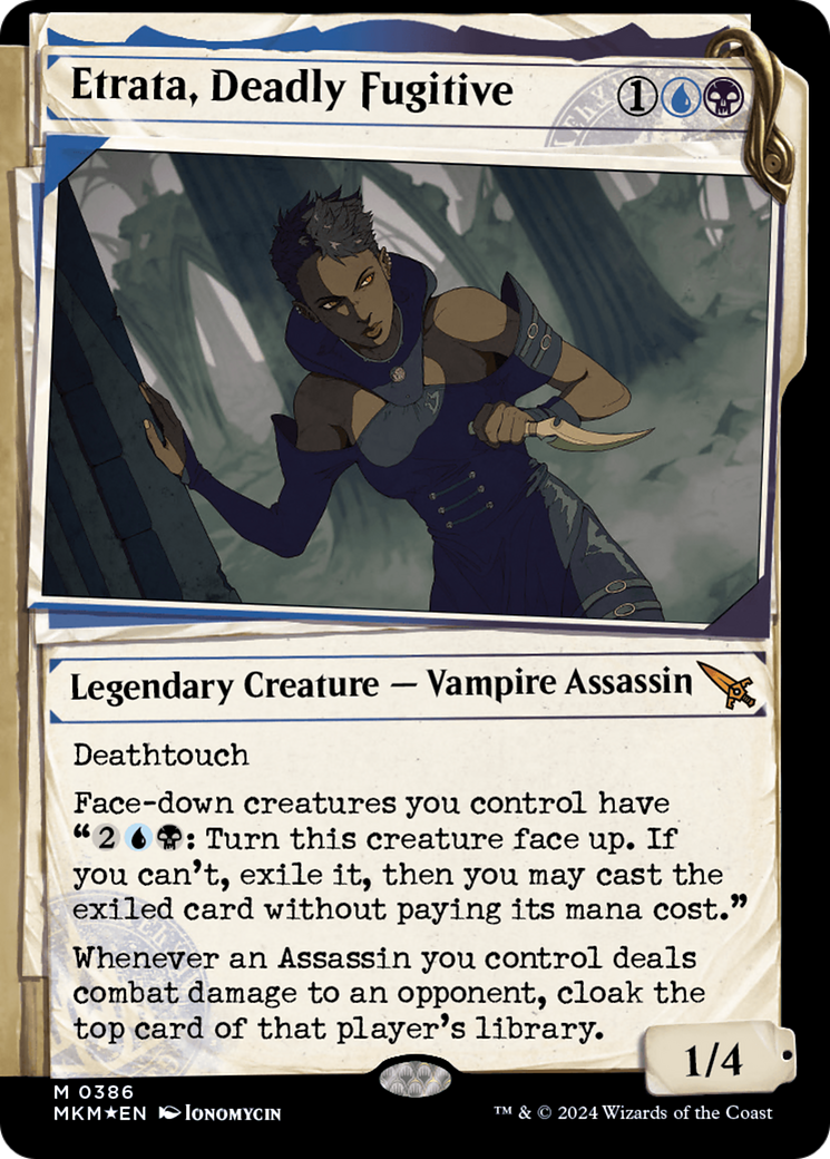 Etrata, Deadly Fugitive (Showcase) (Invisible Ink) (MKM-386) - Murders at Karlov Manor: (Showcase) Foil