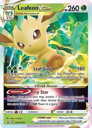 Leafeon VSTAR - SWSH195 - Jumbo Cards Holofoil