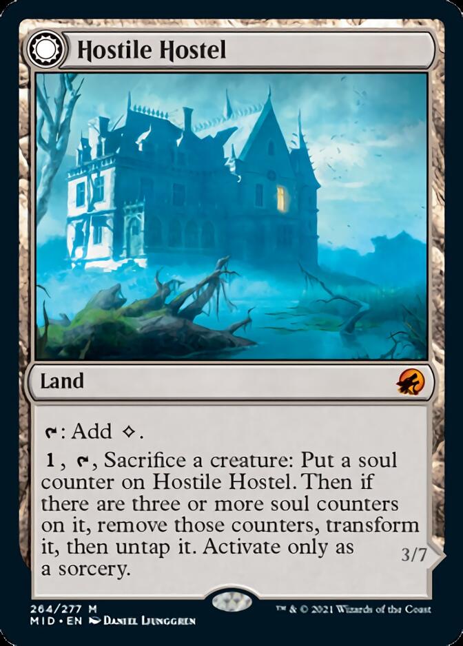 Hostile Hostel (MID-264) - Innistrad: Midnight Hunt: (Double Faced Transform)