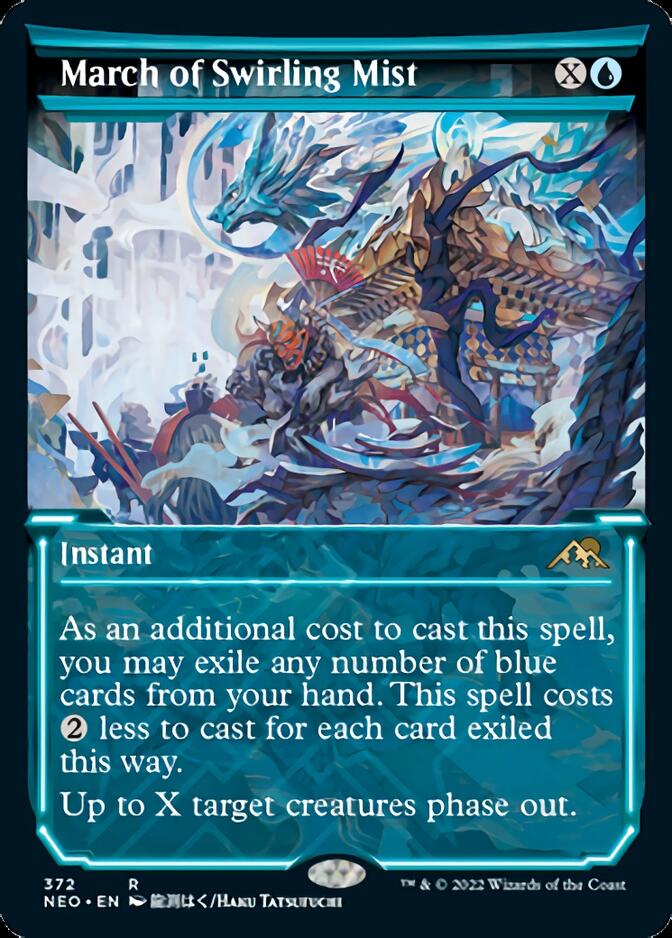 March of Swirling Mist (Showcase) (NEO-372) - Kamigawa: Neon Dynasty: (Showcase)