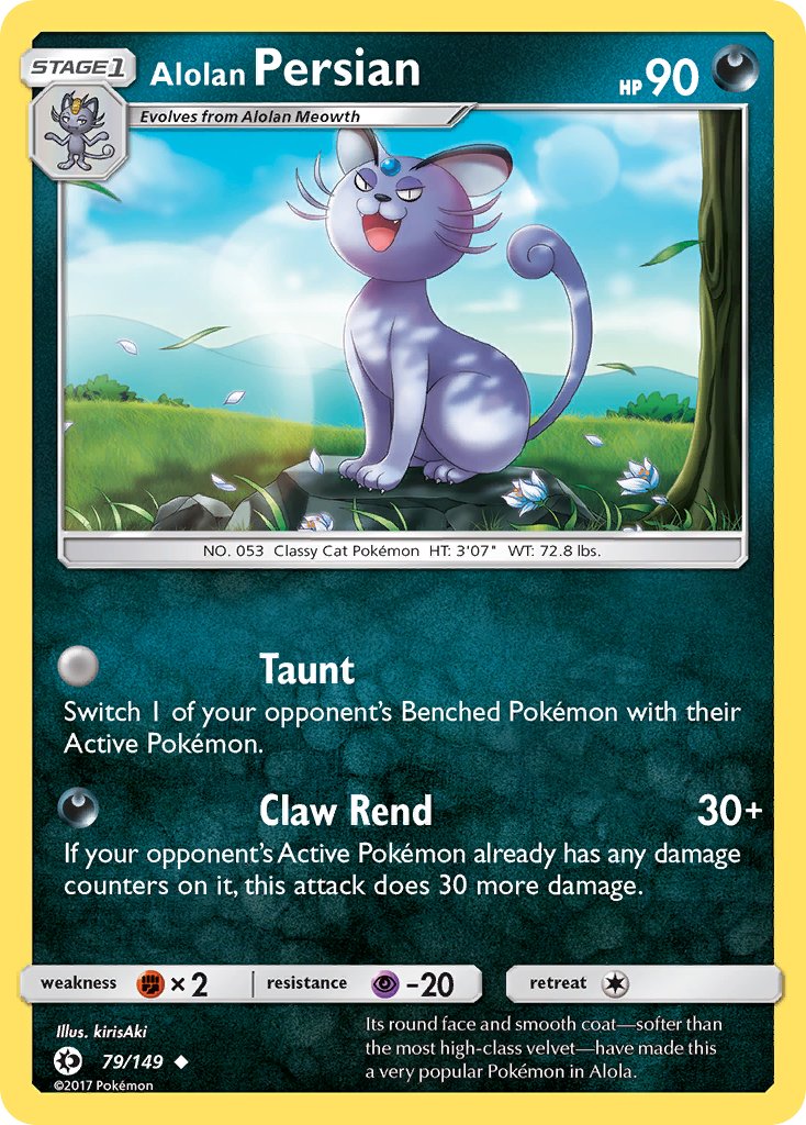 Alolan Persian - 79/149 (Cosmos Holo) - Blister Exclusives Holofoil