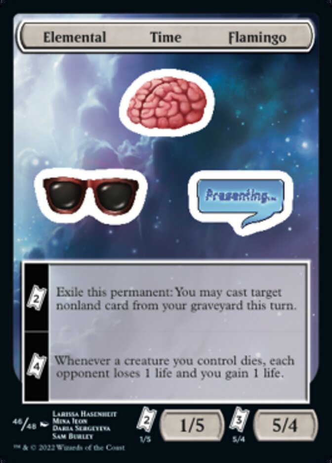 Elemental Time Flamingo (UNF-046) - Unfinity Sticker Sheets