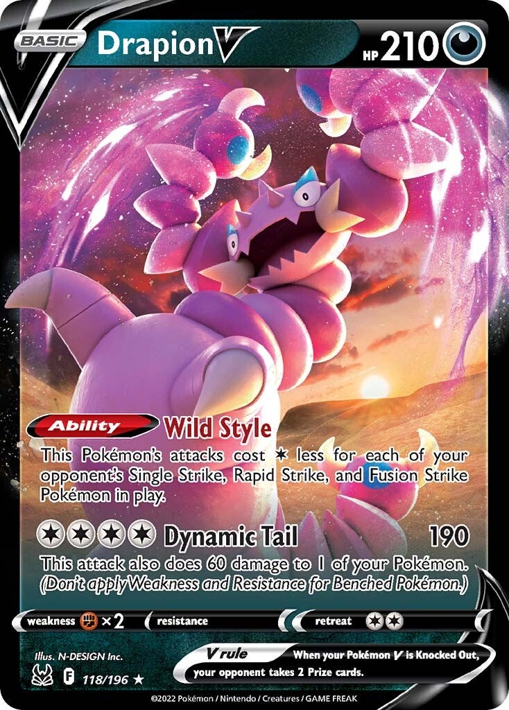 Drapion V 118/196 - SWSH11 Lost Origin Holofoil