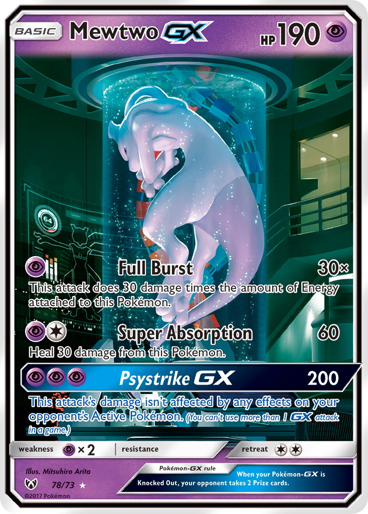 Mewtwo GX (Secret Shining) 78/73 - Shining Legends Holofoil