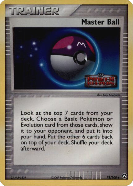 Master Ball 78/108 - Power Keepers Reverse Holofoil