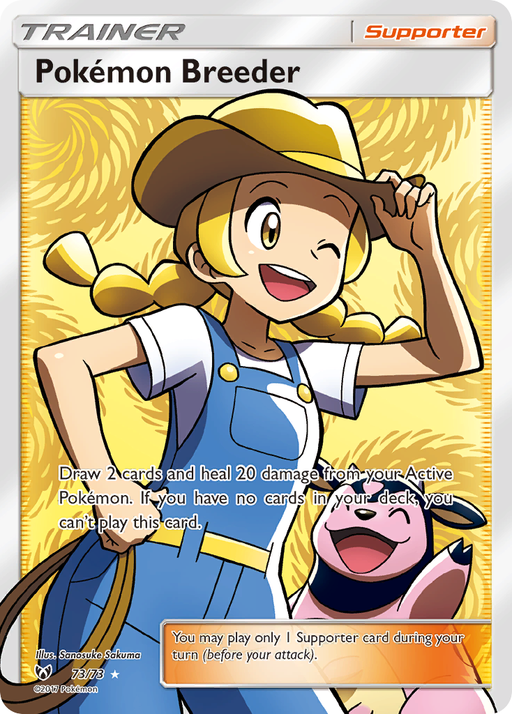 Pokemon Breeder (Full Art) 73/73 - Shining Legends Holofoil