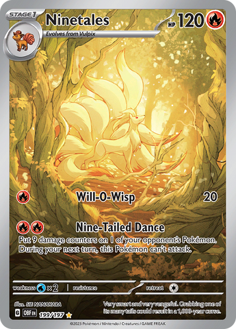 Ninetales -199/197 199 - SV03 Obsidian Flames Holofoil