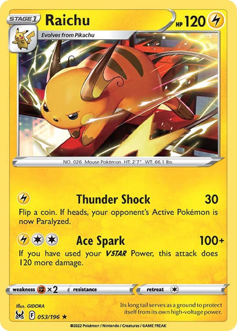 Raichu 53/196 - SWSH11 Lost Origin