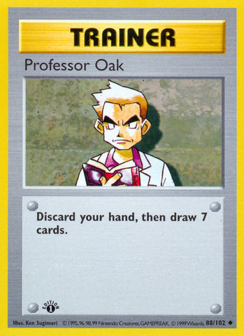 Professor Oak - 88/102 - 1st Edition Base Set Shadowless - Uncommon