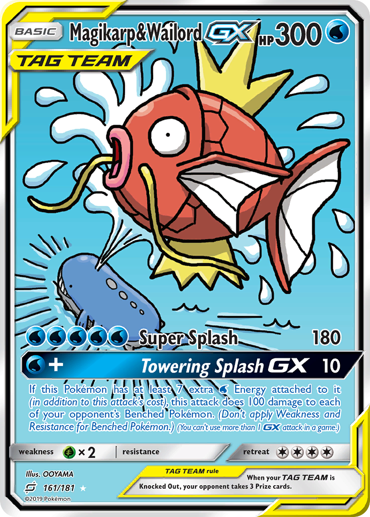 Magikarp & Wailord GX (Alternate Full Art)/181 - SM  Team Up Holofoil
