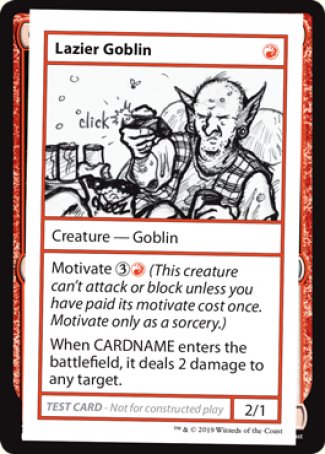 Lazier Goblin (No PW Symbol) (CMB1-) - Mystery Booster Playtest Cards 2021