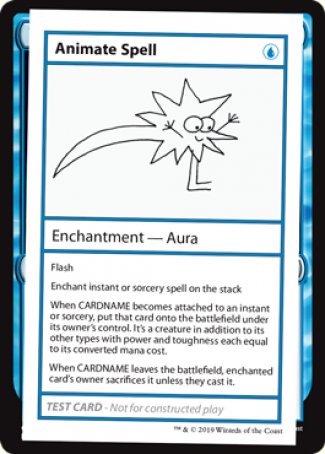 Animate Spell (No PW Symbol) (CMB1-) - Mystery Booster Playtest Cards 2021