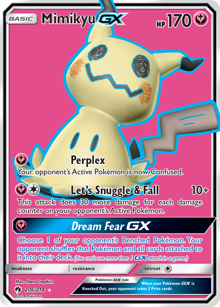 Mimikyu GX (Full Art)/214 - SM  Lost Thunder Holofoil