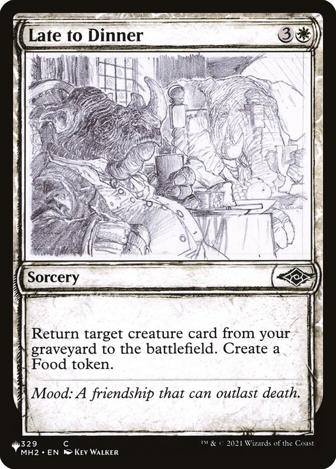 Late to Dinner (Showcase) (LIST-329/303) - The List: (Showcase)