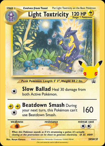 Light Toxtricity - SWSH137 SWSH137/307 - SWSH Sword & Shield Promo Cards Holofoil