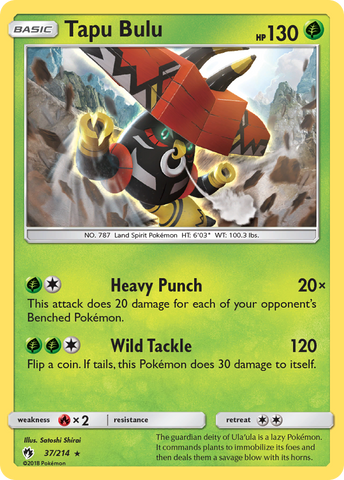 Tapu Bulu/214 - SM  Lost Thunder Holofoil