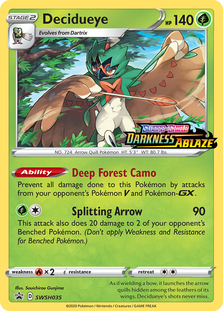 Decidueye - SWSH035 (Prerelease)/307 - SWSH Sword & Shield Promo Cards Holofoil