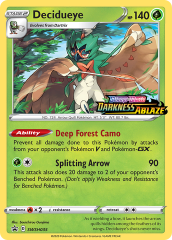 Decidueye - SWSH035 (Prerelease)/307 - SWSH Sword & Shield Promo Cards Holofoil
