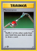 Maintenance - 83/102 - 1st Edition Base Set Shadowless - Uncommon
