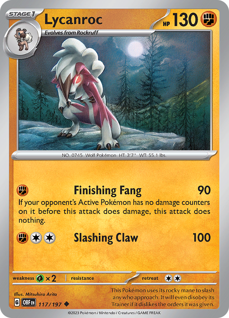 Lycanroc 117 - SV03 Obsidian Flames