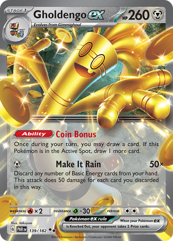 Gholdengo ex - 139/182 139 - SV04 Paradox Rift Holofoil