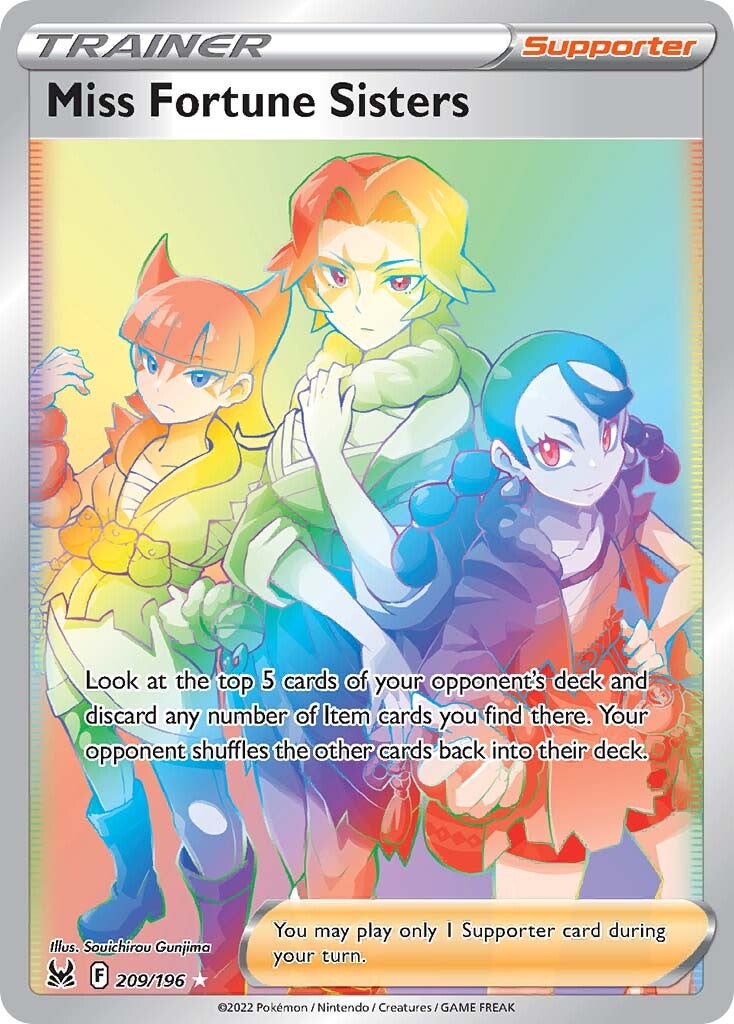 Miss Fortune Sisters (Secret) 209/196 - SWSH11 Lost Origin Holofoil