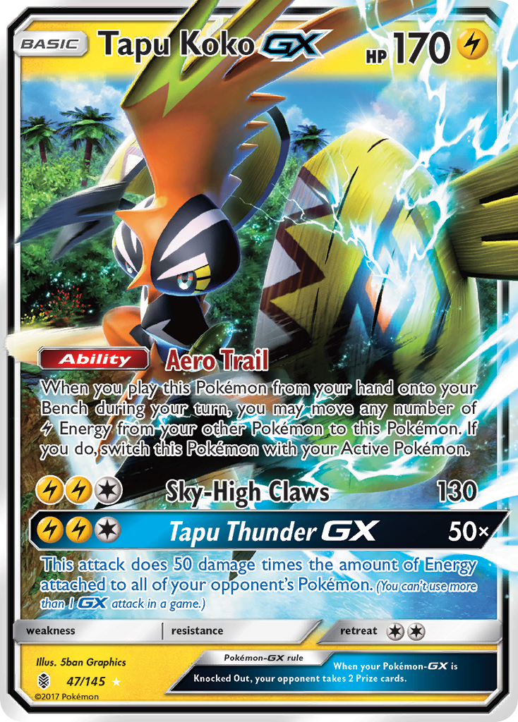 Tapu Koko GX 47/145 - SM  Guardians Rising Holofoil