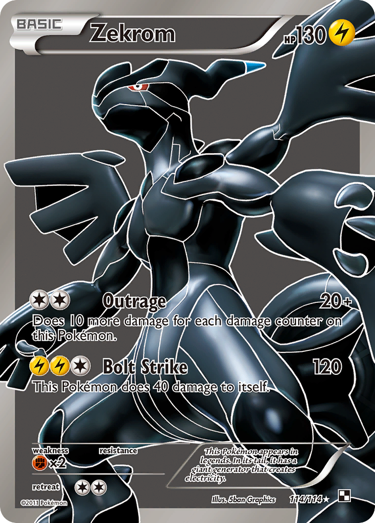 Zekrom (114 Full Art) 114/114 - Black and White Holofoil