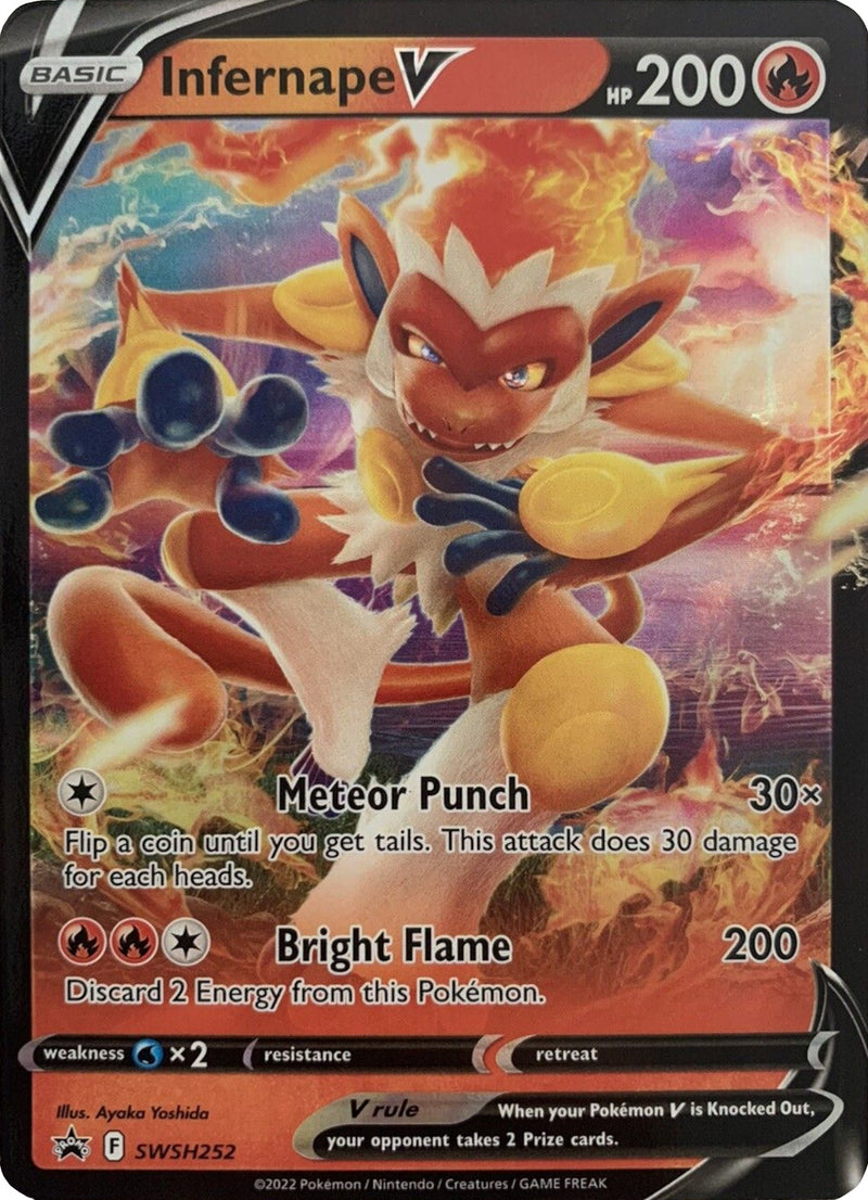 Infernape V - SWSH252 SWS252 - Jumbo Cards Holofoil