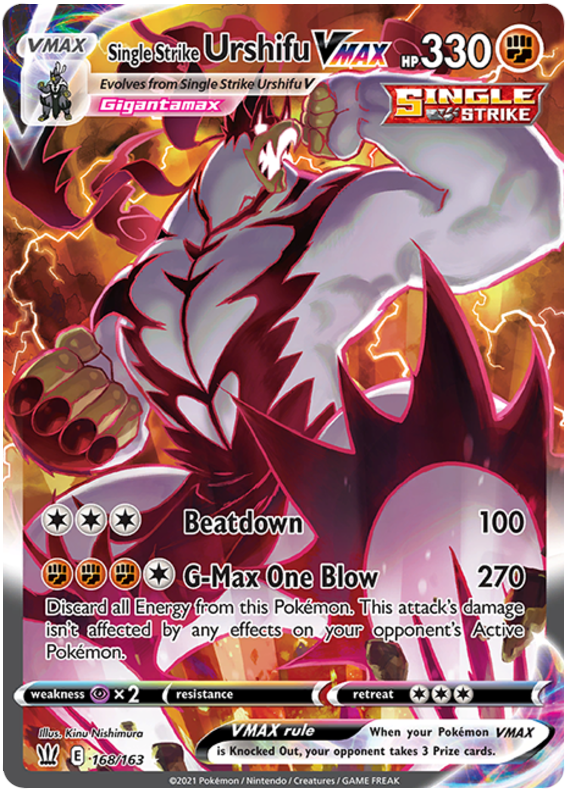 Single Strike Urshifu VMAX (Alternate Art Secret) 168/163 - SWSH05 Battle Styles Holofoil