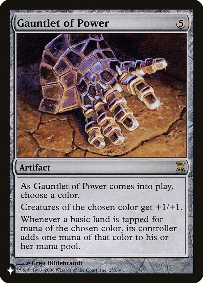 Gauntlet of Power (LIST-255/301) - The List