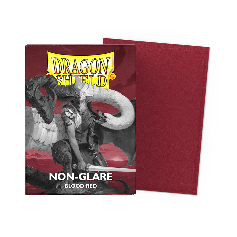 Dragon Shield Matte Blood Red Sleeves (Non Glare)