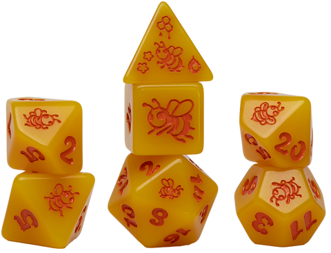 Sirius Dice Animals Golden Buzz Polyhedral 7-Die Set