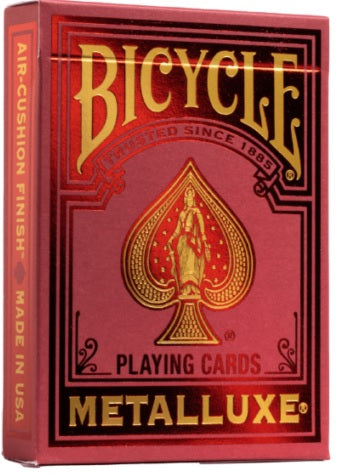 Bicycle Playing Cards Metalluxe Holiday Red