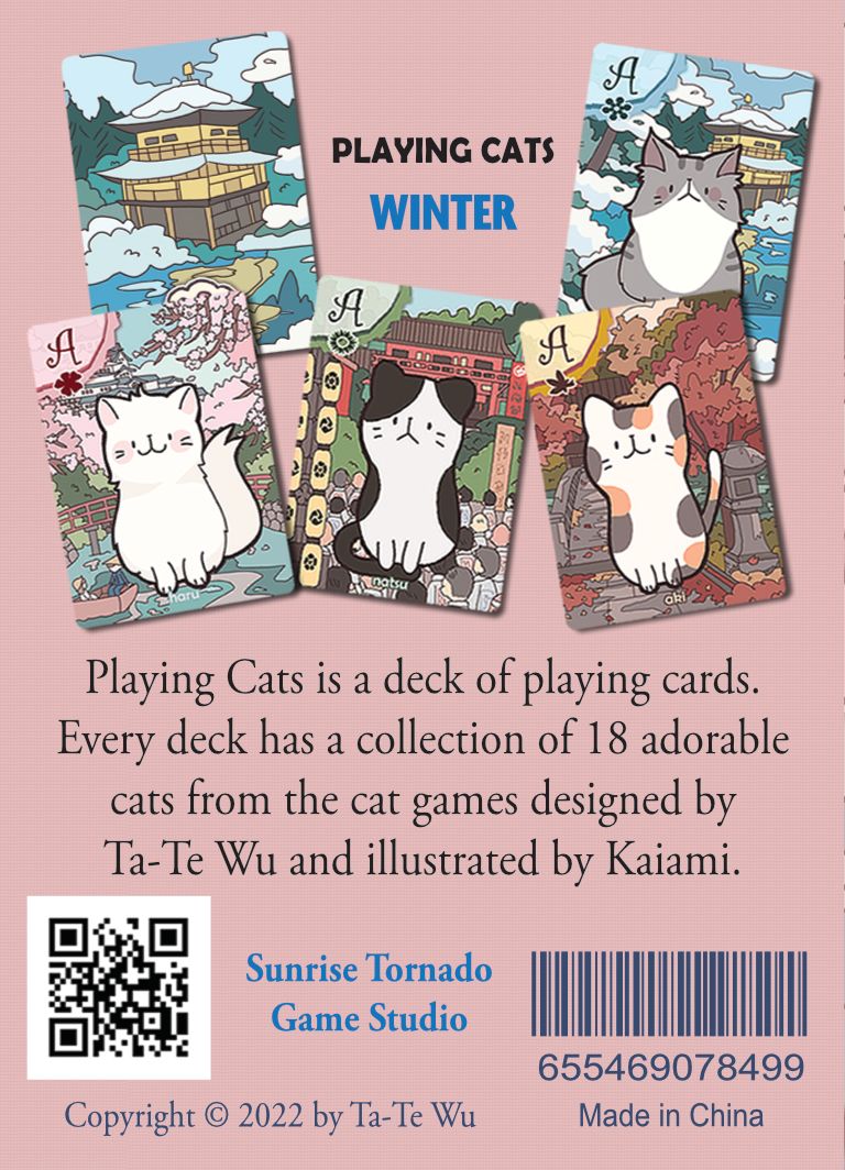 Cats Playing Cards Winter Edition