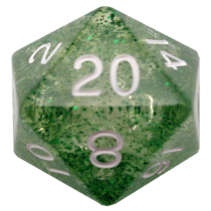 FanRoll Mega Acrylic 35mm D20 Ethereal Green with White