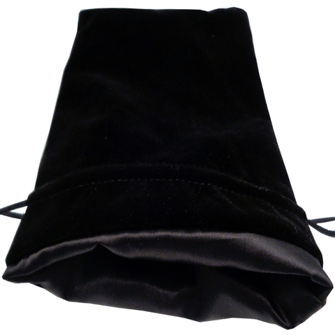 Velvet Dice Bag Black with Black Satin