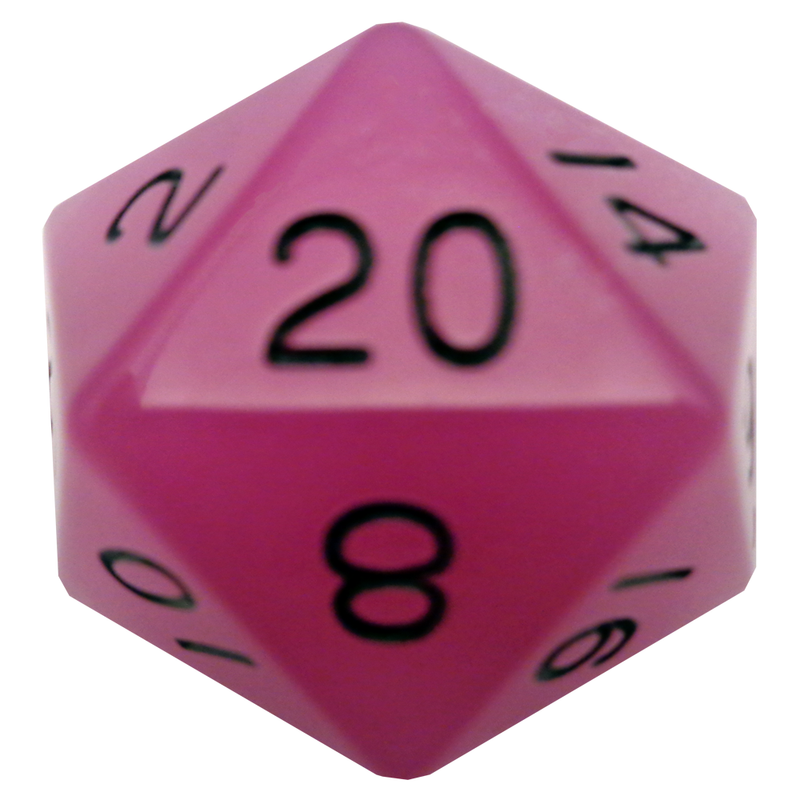 FanRoll Mega Acrylic 35mm D20 Glow Purple with Black