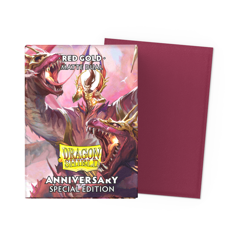 Dragon Shield Red/Gold Matte Dual Sleeve Special Anniversary