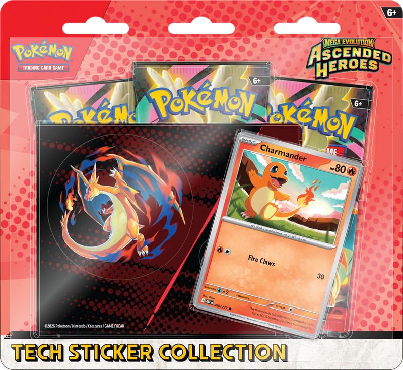 (Limit 1 Per Customer) Mega Evolution Ascended Heroes Tech Sticker Collection Charmander