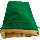 Velvet Dice Bag Green with Gold Satin
